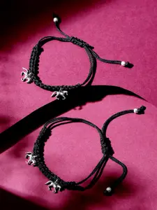 Unniyarcha Set Of 2 Artificial Stones Thread Anklet