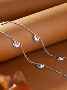 Unniyarcha Set Of 2 Artificial Stones Anklet