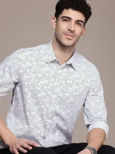 Nautica Slim Fit Geometric Printed Casual Shirt