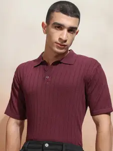 HIGHLANDER Men Relaxed  Fit Half Sleeve Polo Collar Cotton T- Shirt