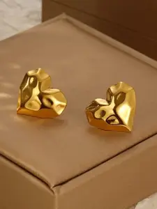 KRYSTALZ Gold-Plated Stainless Steel Studs Earrings
