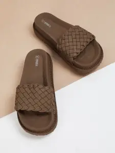 max Women Self Design Thong Flip-Flops