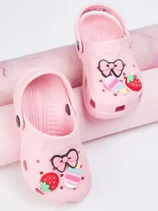 max Girls Self Design Thong Flip Flops