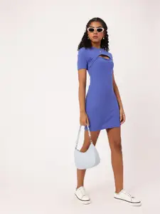 DressBerry Ribbed Cut-Out Bodycon Dress