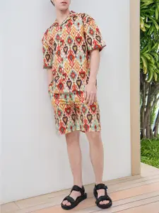 Kook N Keech Printed Relaxed Shirt And Shorts Co-Ords