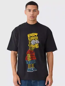 PRONK Men Typography Printed Round Neck T-shirt