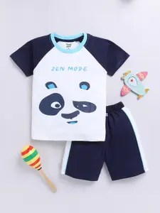 Toonyport Boys Printed Pure Cotton T-shirt with Shorts