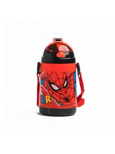 Marvel Red & Black Cartoon Characters Printed Smart Vacuum Water Bottle 400 ml