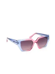 GUESS Women Butterfly Sunglasses with UV Protected Lens GUS789692B53SG