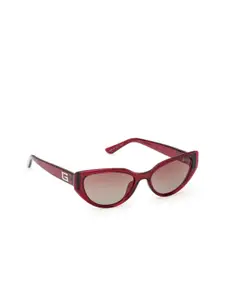 GUESS Women Cateye Sunglasses with UV Protected Lens GUS79105269TSG