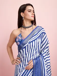 Rekha Maniyar Striped Sequinned Saree