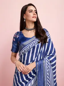 Rekha Maniyar Striped Sequinned Saree