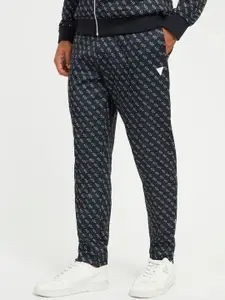 GUESS Men Printed Mid Rise Track Pants