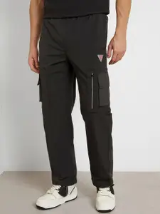 GUESS Men Mid-Rise Regular Fit Cargos Trousers
