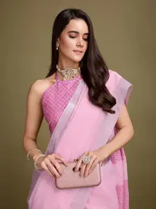 Rekha Maniyar Solid Zari Saree