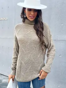 KPOP Women Turtle Neck Pullover Sweater