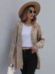 KPOP Women Embroidered Longline Cardigan Sweater