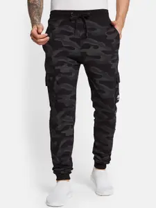 Octave Men Camouflage Printed Cotton Mid Rise Track Pants