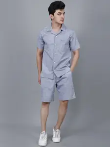 STARFOX Cuban Collar Short Sleeves Shirt With Shorts