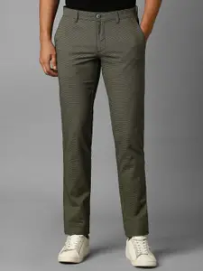 Louis Philippe Sport Men Textured Slim Fit Trousers