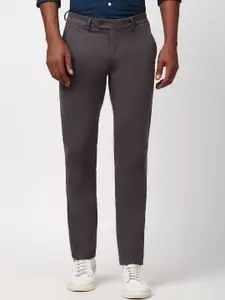 Peter England Men Mid-Rise Slim Fit Trousers