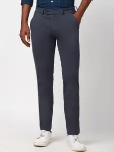 Peter England Men Mid-Rise Slim Fit Trousers