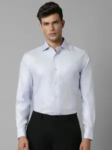 Louis Philippe Men Self Design Spread Collar Formal Shirt