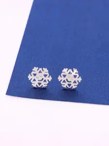 KAI JEWEL Cubic Zirconia Rhodium Plated 92.5 Sterling Silver Stud Earrings