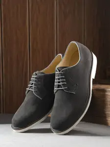 CARLO ROMANO Men Round Toe Suede Formal Derbys