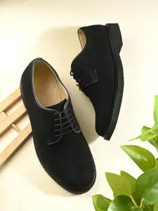 CARLO ROMANO Men Round Toe Suede Formal Derbys