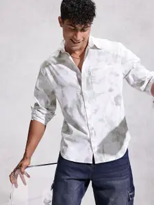 WROGN Comfort Fit Abstract Printed Casual Shirt