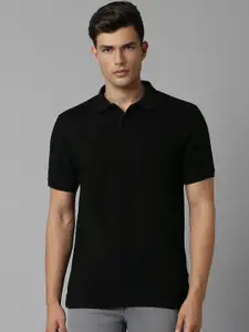 Louis Philippe Jeans Men Solid Polo Collar Slim Fit Cotton T-shirt