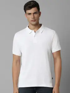 Louis Philippe Jeans Men Solid Polo Collar Slim Fit Cotton T-shirt