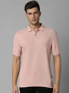 Louis Philippe Jeans Men Solid Polo Collar Slim Fit Cotton T-shirt