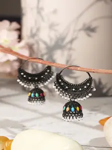 ANIKAS CREATION Beaded Dome Shaped Jhumkas