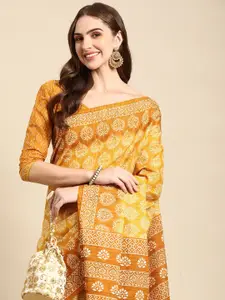 RATAN Floral Printed Pure Cotton Saree