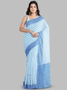 RATAN Ethnic Motifs Printed Pure Cotton Saree
