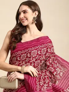 RATAN Floral Pure Cotton Saree