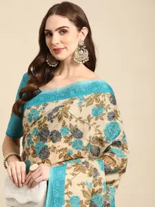 RATAN Floral Pure Cotton Saree