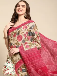 RATAN Pure Cotton Floral Festive Saree