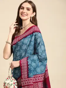 RATAN Floral Pure Cotton Saree