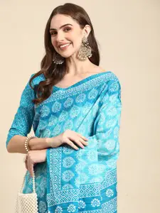 RATAN Ethnic Motifs Printed Pure Cotton Saree