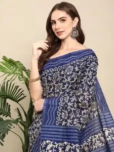 RATAN Floral Pure Cotton Saree