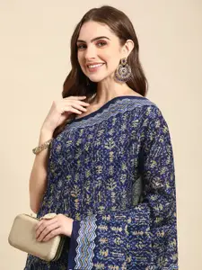 RATAN Floral Pure Cotton Saree