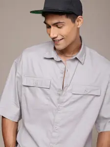 WROGN Drop-Shoulder Sleeves Oversized Fit Casual Shirt