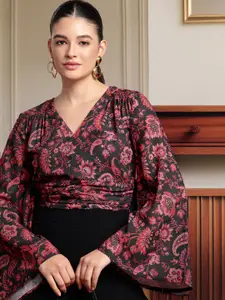 all about you Floral Printed Flared Sleeve Regular Top