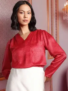 all about you Floral Design Wrap Detail Top