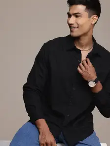 WROGN Pure Cotton Comfort Fit Opaque Striped Casual Shirt