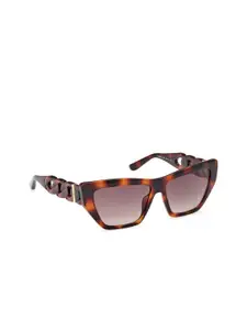 GUESS Women Cateye Sunglasses with UV Protected Lens