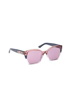 GUESS Women Butterfly Sunglasses with UV Protected Lens